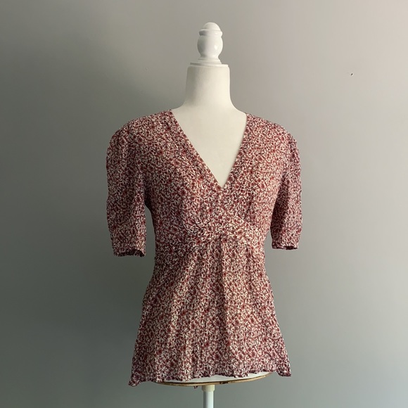 NWOT Tory Burch Silk/Cotton Crinkle Gauze Blouse - Picture 9 of 16